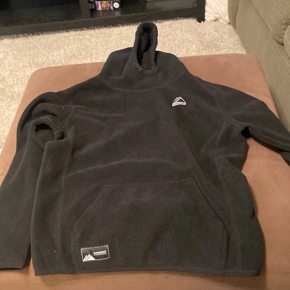 Black Superdry hooded sweatshirt